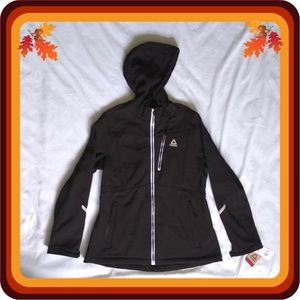 NWT Reebok Softshell Hooded Mid Weight Active Coat